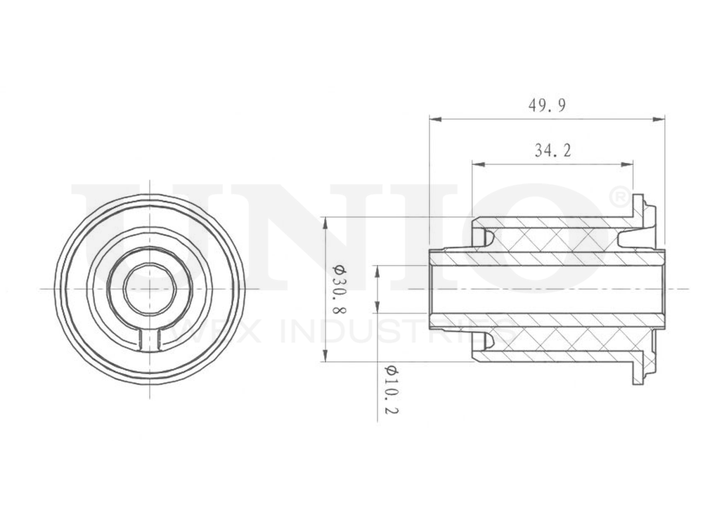 Сайлентблок внутренний переднего верхнего рычага UNIO RMP-20163