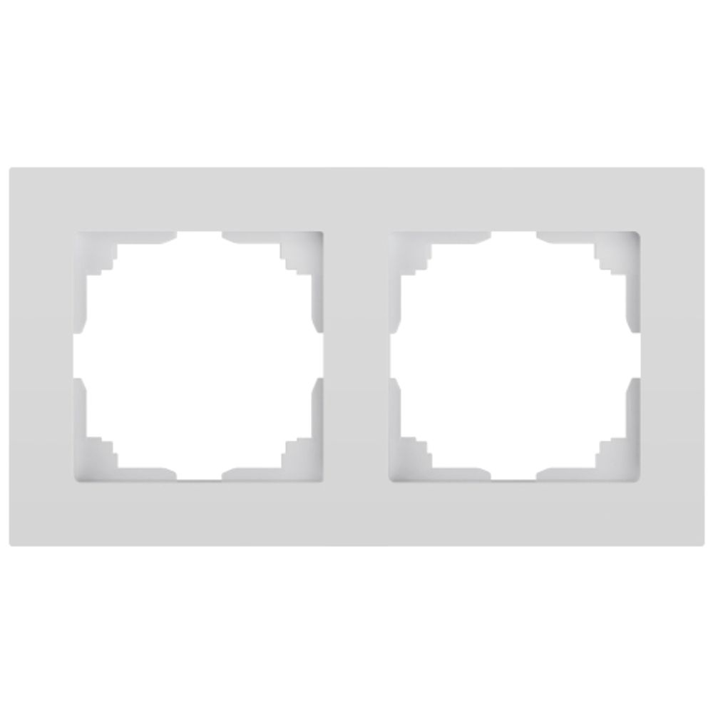 Рамка для розеток и выключателей Intro Accent 6-502-01 на 2 поста, СУ, белый
