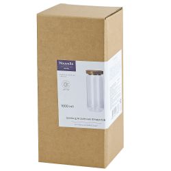 Банка для сыпучих продуктов h20 см, v=1000 мл (индивидуальная упаковка)