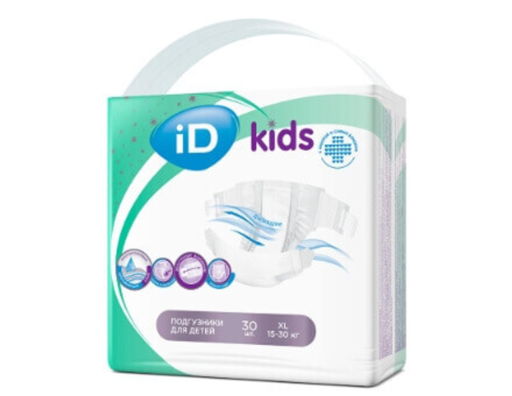Детские подгузники ID Kids, размер 6 (XL), 30шт