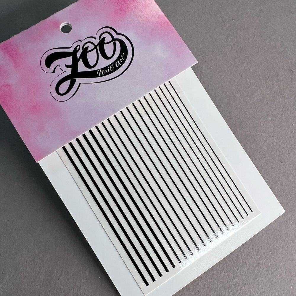 1408 Наклейки полосочки чёрные