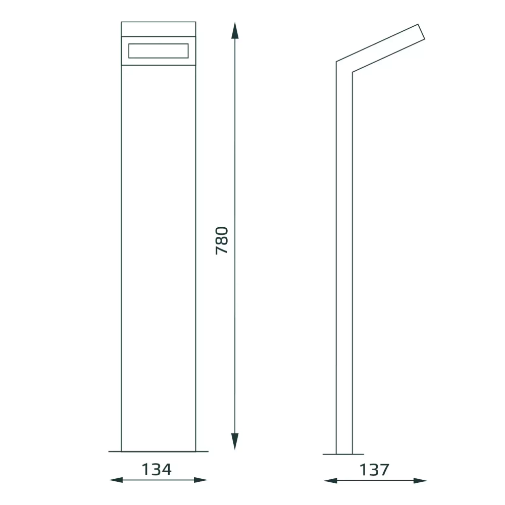 Св-к Gauss Садово-парковый Electra столб, 10W 600lm 4000k 134*137*780mm GD111