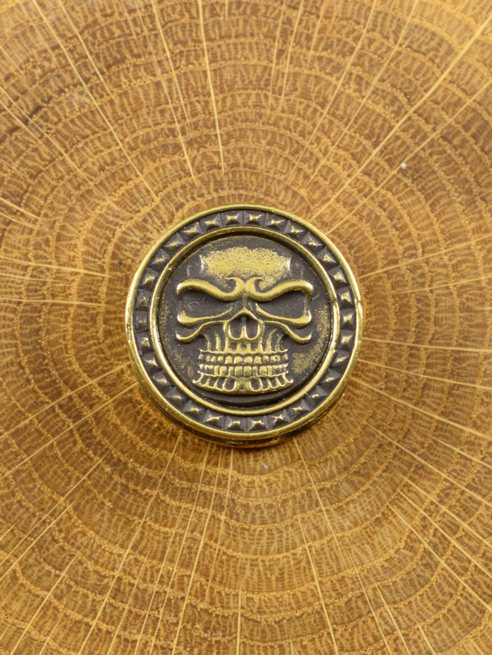 Бусина-вставка «Череп» из латуни