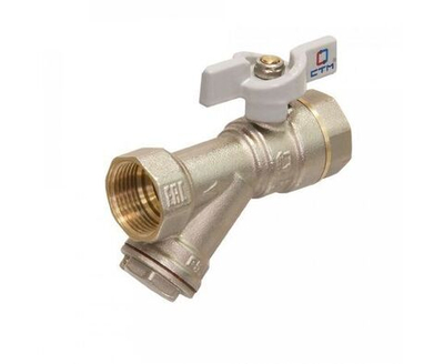 Кран шар. 1/2" с фильтром бабочка CTM СТАНДАРТ