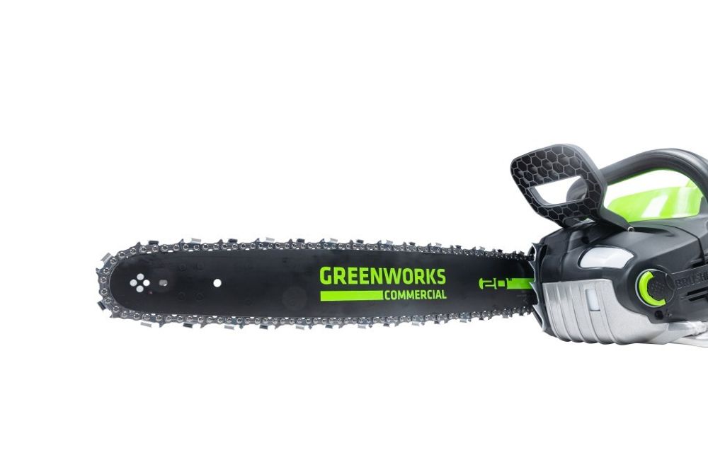 Цепная пила Greenworks GC82CS51k5, 82v, 51 см, в комплекте с АКБ 5 А·ч и ЗУ (аккумуляторная)