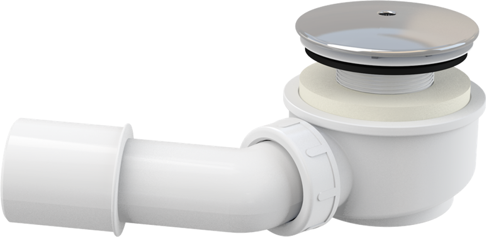 Выпускной комплект Alca Plast A471CR 60 мм для душевого поддона заниженный, хромированный пластик