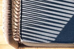 "Канны" лаунж-зона 5-местная из роупа со столом "Верона" (серый гранит), каркас алюминиевый коричневый, роуп коричневый