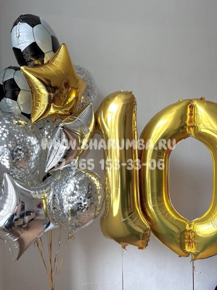 Композиция "Футбол с цифрой"