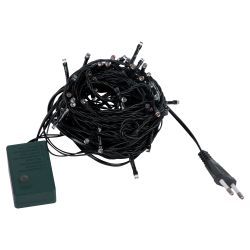 ULD-S1000-100-DGA MULTI-3 IP20 Гирлянда светодиодная. 10м. 100 светодиодов. Белый. желтый. зеленый. красный. розовый. синий свет. Провод зеленый. ТМ Uniel