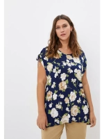 Блузка в цветочек короткий рукав