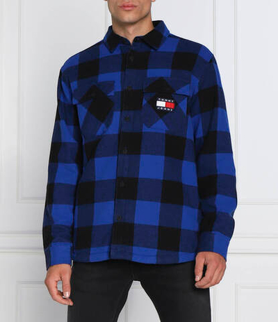 утепленная рубашка Tommy Jeans - темно-синий(DM0DM15132)