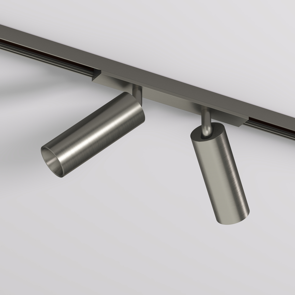 DK5742-DN Светильник для трека SHINE SPOT со светодиодом, D35*H100, 48V DC, 8W*2 , RA?90, 3000K, IP20, темный никель, алюминий