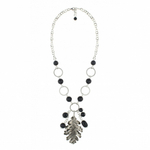 Колье лист Ester Bijoux Дуб CL875-S BW