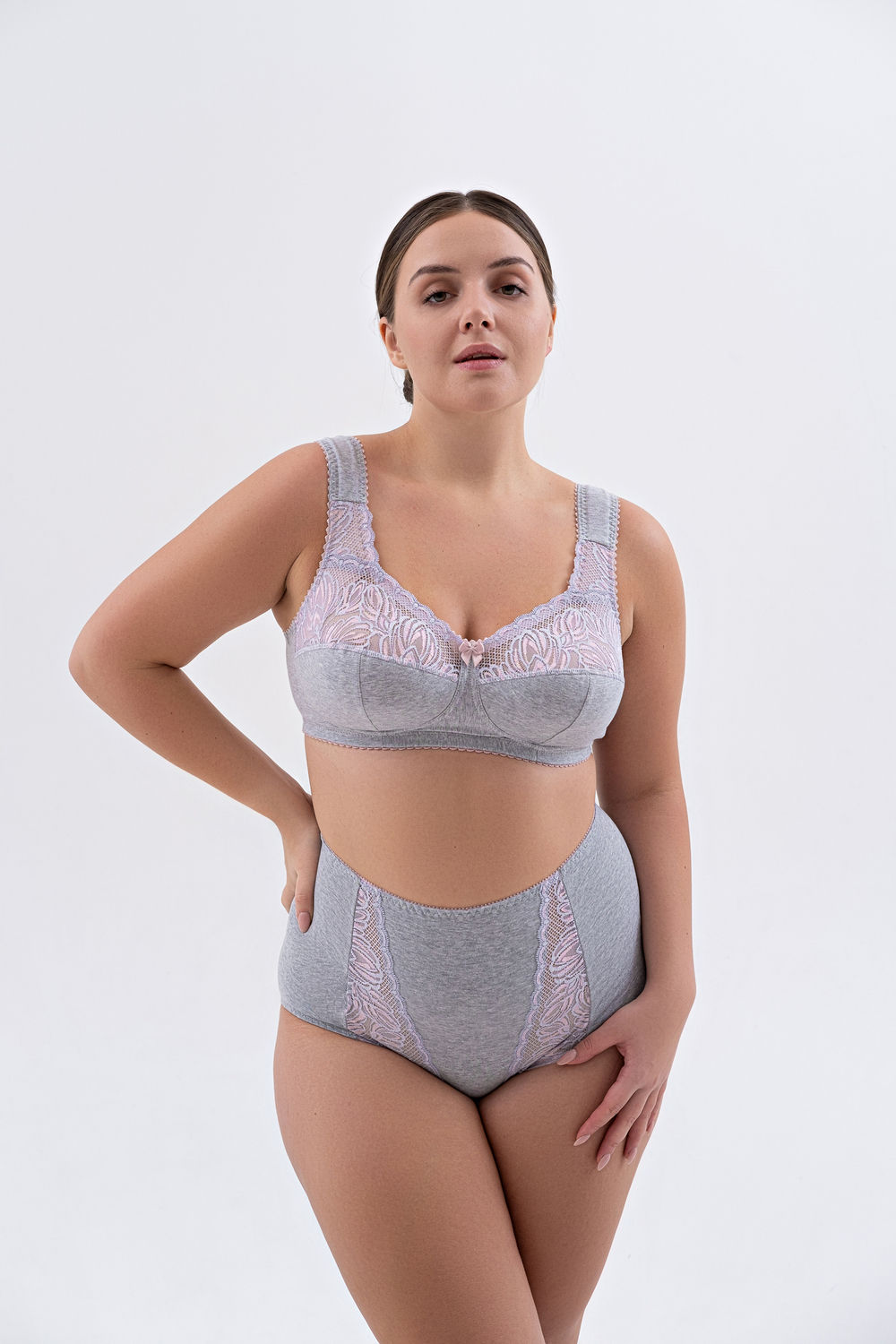 2918/BC трусы "Серый с лотосом" (1102, 1104)