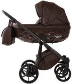 Детская коляска Adamex Chantal Pro Natura 2 в 1 CN-17-COFFEE (ШОКОЛАД КОЖА)