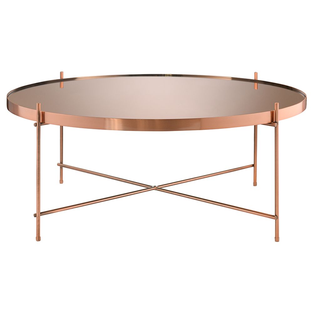 Столик Josen, Ø85 см, розовый/медный