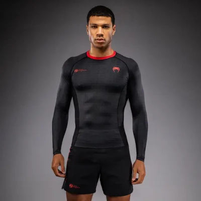 Рашгард Venum x Roger Gracie Signature LS Black/Red