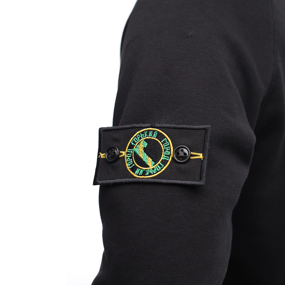 Мужской свитшот черный с патчем Город Горький