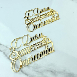 Топпер Мини "С Днём Защитника Отечества" №2 7,5см 2шт акрил