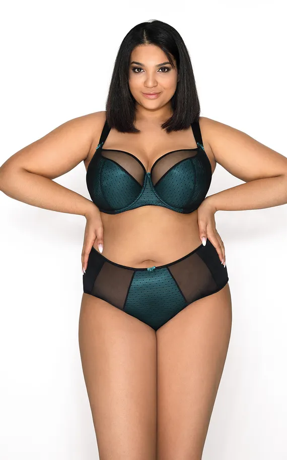 Бюстгальтер M-3152-21 Nori Czarny-Zielony
