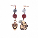 Серьги Ester Bijoux Гортензия и Жёлудь F688C- R BR