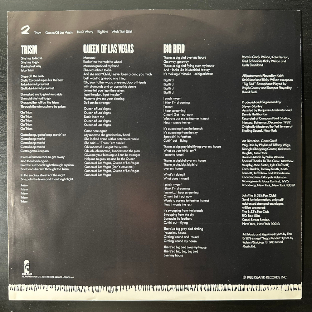 The B-52's ‎– Whammy! (Швеция 1983г.)