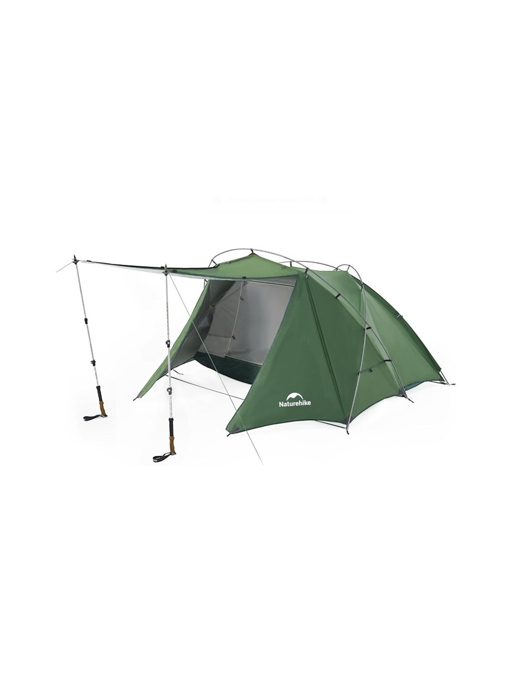 Палатка Naturehike Hillock 6, 2-местная, зеленая
