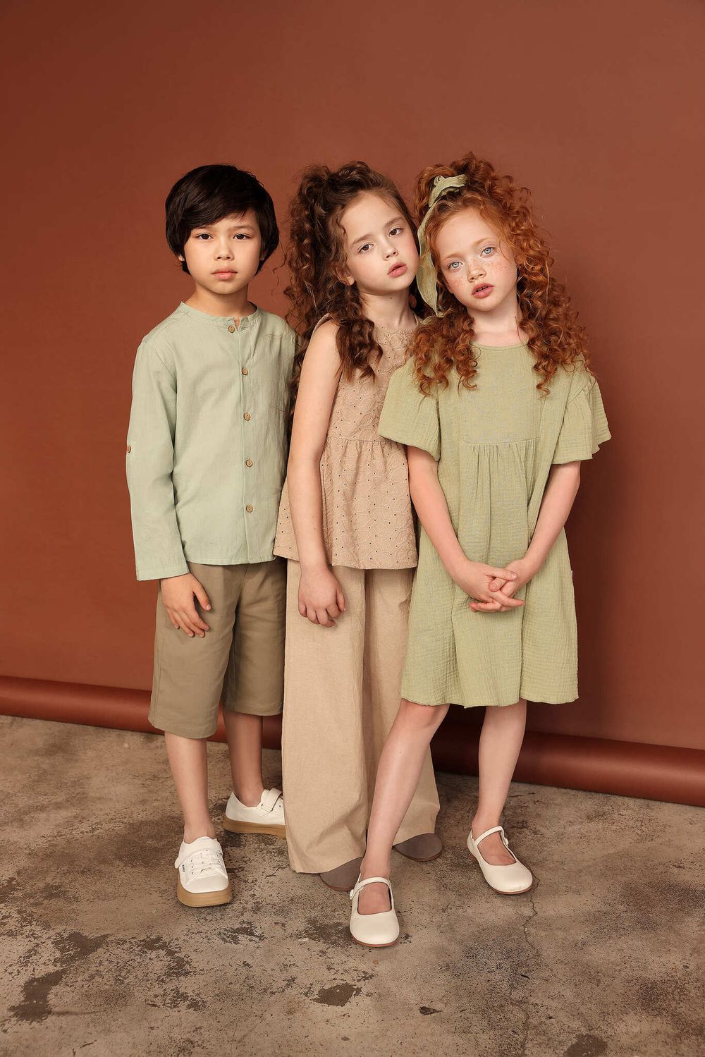 Рубашка хлопковая "Шалфей"