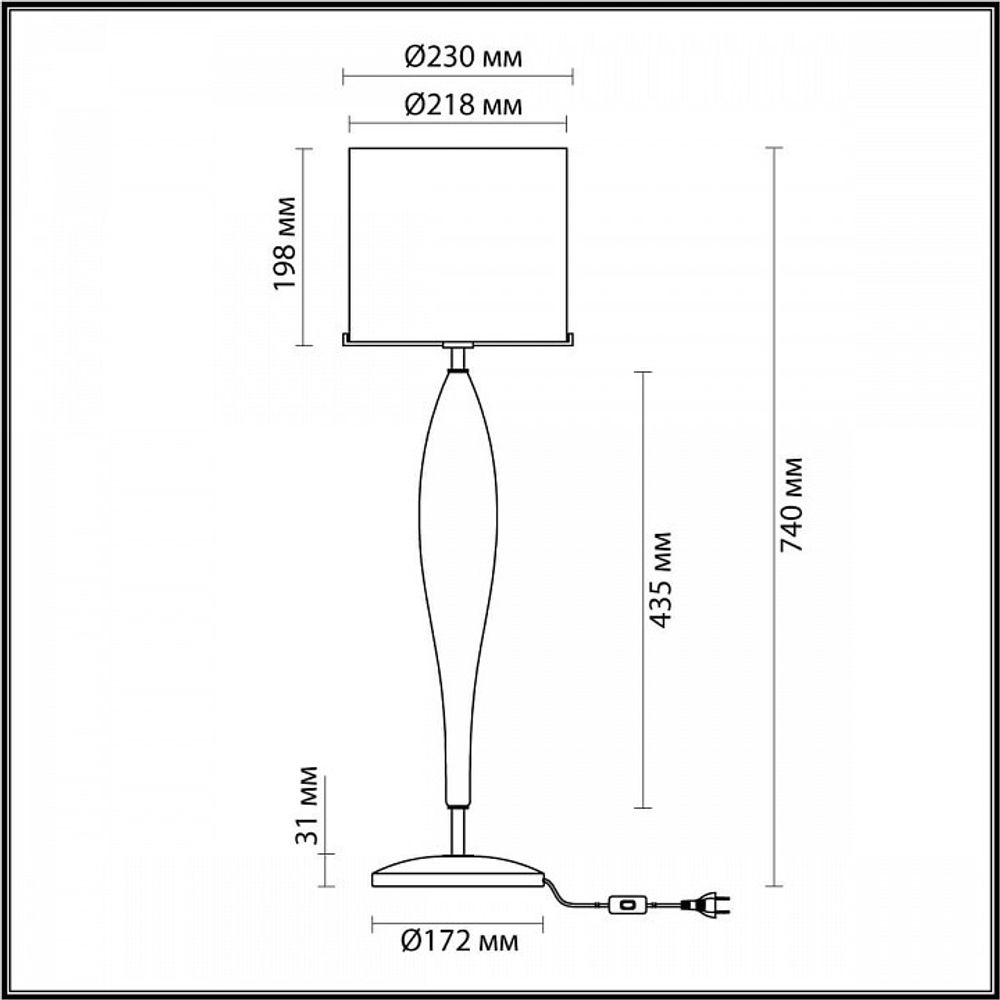 Настольная лампа декоративная Odeon Light Tower 4850/1T