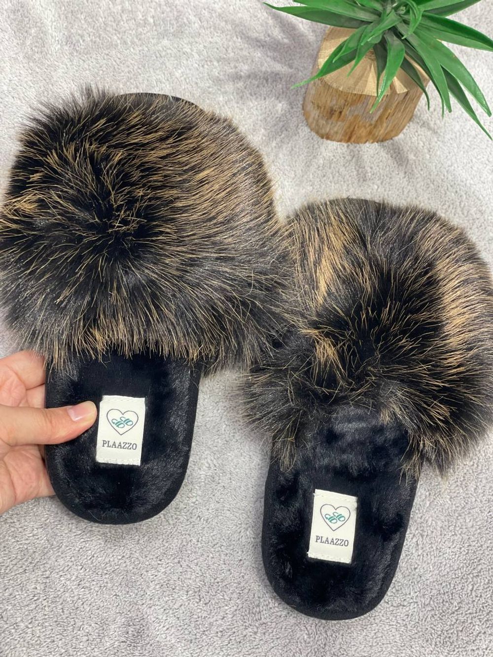 Домашние тапочки Пушистики Люкс