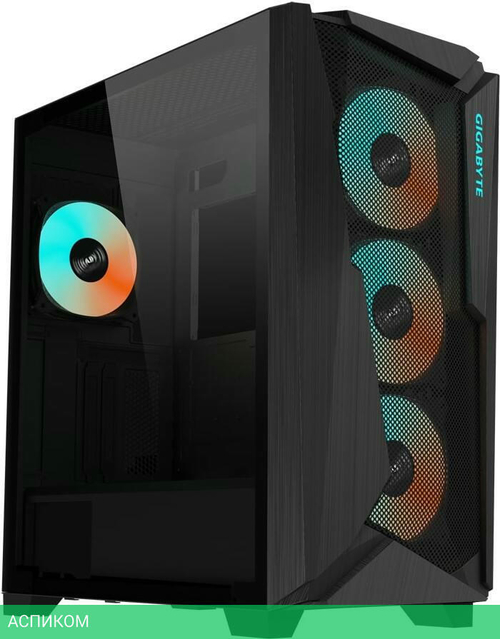 Корпус Gigabyte C301G Glass V2 без БП черный (GB-C301G)