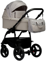 Детская коляска Indigo Impulse Eco 3 в 1 с автокреслом Avionaut Cosmo Grey Ie02 бежевая кожа/бежевый