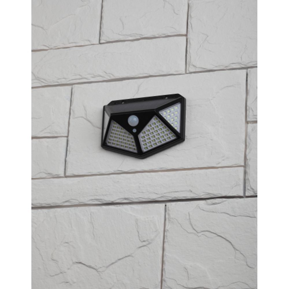 Светильник уличный ЭРА ERAFS100-04 на солнечной батарее настенный с датч. движ, 4 плоскости освещения, 500 lm