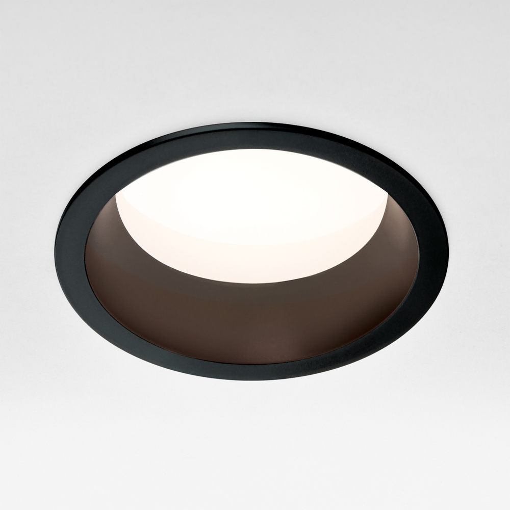 012907 Рамка (светильник) PVC д/LED-модулей 941хх и LED-ламп D50мм PIANO ROUND ЧЕРНЫЙ IP65