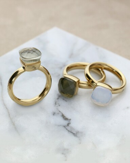 Кольцо Qudo FIRENZE 18 (G) Smoky Quartz 107001/40-5110 18 размер 18