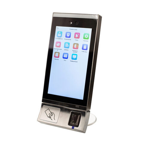 ZKTeco FaceDepot-7BL[CH][EM] FP, терминал распознавания лиц с кронштейном на турникет и модулем отпечатков пальцев