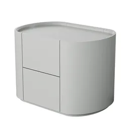 Тумба прикроватная Lagom 2 ящика ширина 60 см (светло-серый)