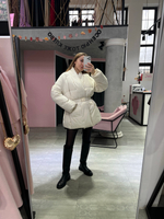 Пуховик Жасмин молочный