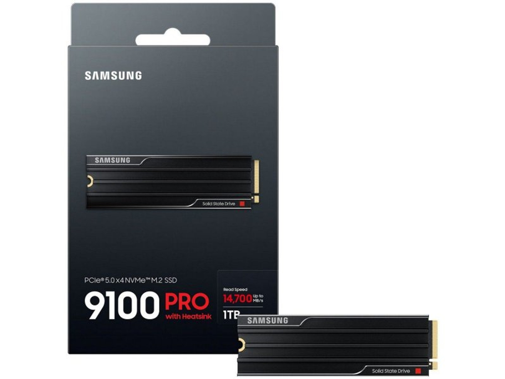 SSD накопитель Samsung 9100 PRO Black 1ТБ, M.2 2280, PCIe 5.0 x4, NVMe [MZ-VAP1T0CW]