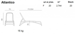 Шезлонг-лежак пластиковый Atlantico
