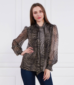 блузка nadine GUESS - графитовый (W2BH19 WDWT2)