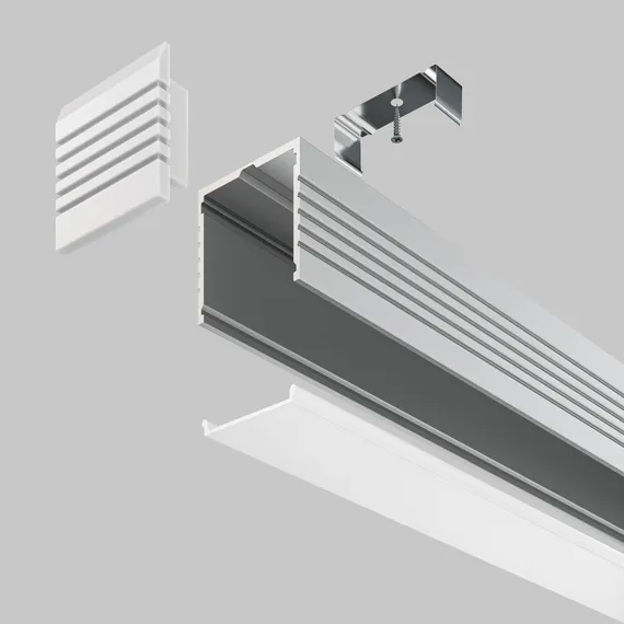 Алюминиевый профиль накладной 35x35 (Серебро, 2 м), ALM-3535A-S-2M Led Strip alm-3535a-s-2m