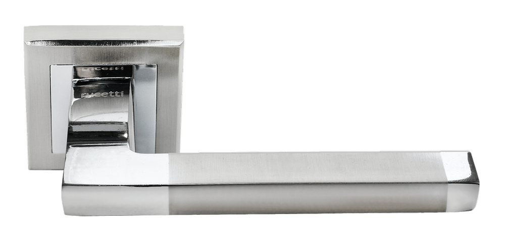 Дверные ручки Rucetti RAP 17-S SN/CP Цвет - Белый никель/хром