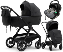 Коляска Agex Prima Pro 3 в 1 с автокреслом i-Safe Grey Midnight Grey (Темно-серый)