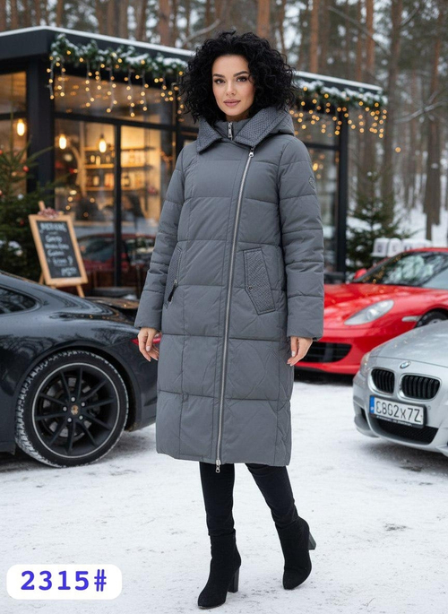 Куртка зимняя длинная с капюшоном