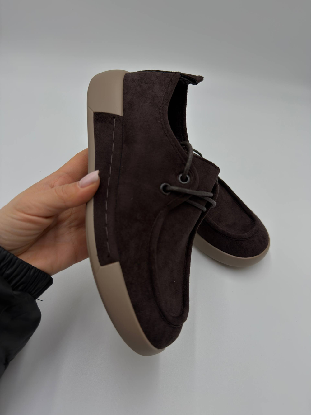 Туфли женские экокожа арт. 844-3 цвет "коричневый"