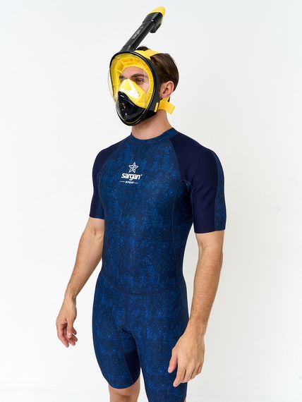 Маска полнолицевая Sargan Планета океан 2.0 черный/желтый