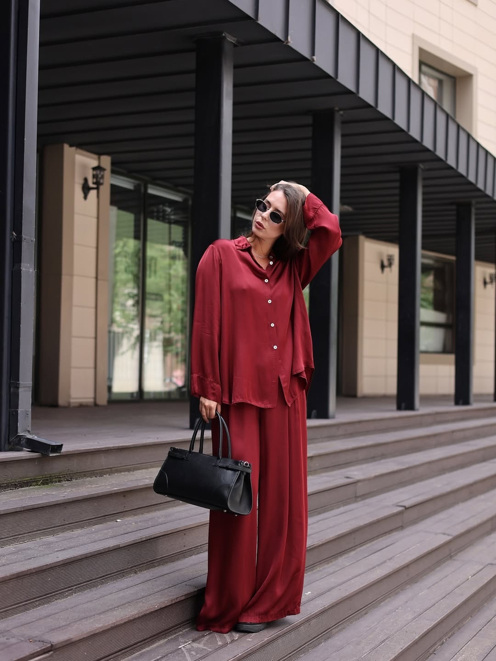 двойка из струящейся ткани