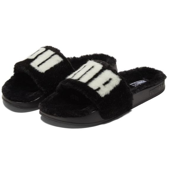Puma Leadcat 2.0 Fuzz Slide 'Black White'