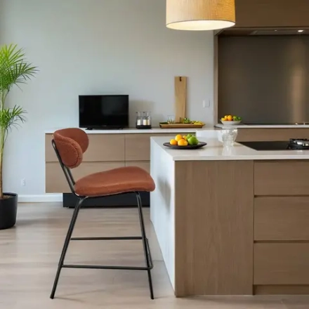 Стул полубарный Bradex Home Ant букле терракотовый